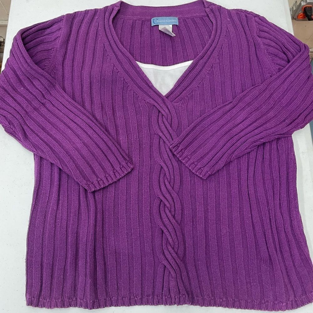 Classic Elements Purple Sweater